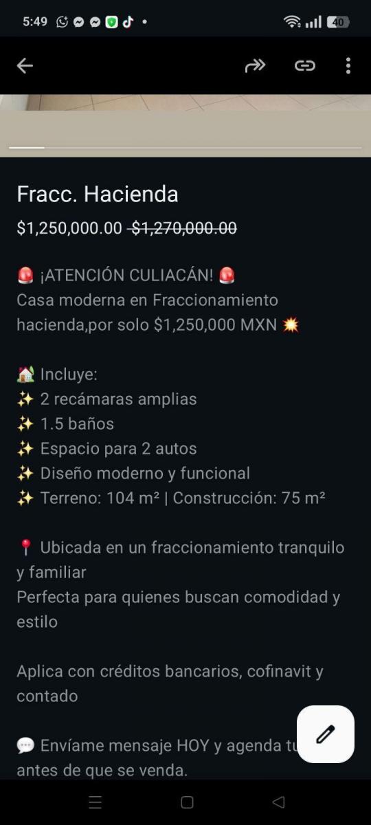 Casa - Fraccionamiento Hacienda Arboledas